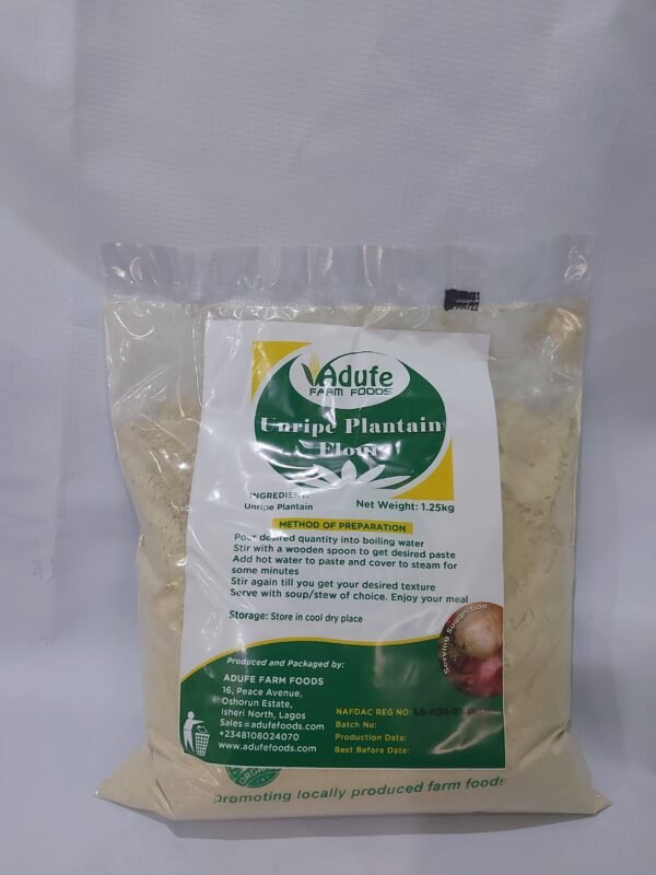 Unripe Plantain Flour - 1.25kg or 2.5kg Pack